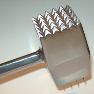 Double Headed Stainless Steel Meat Mallet & Blade Covers